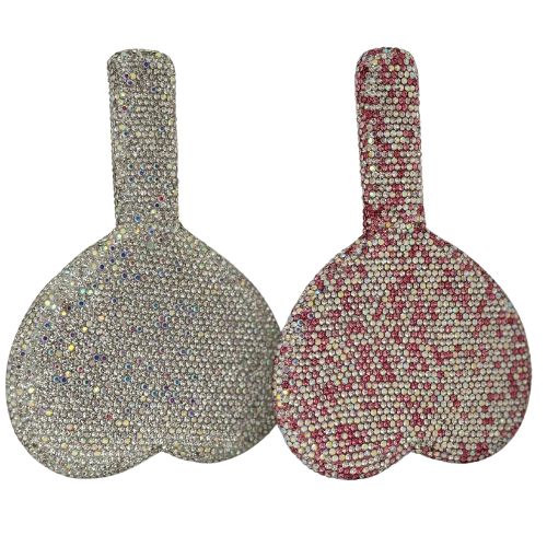 DIAMOND HEART MIRROR - SILVER